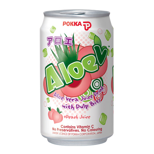 Pokka Aloe V Peach Juice Drink (300ML X 24 CANS)